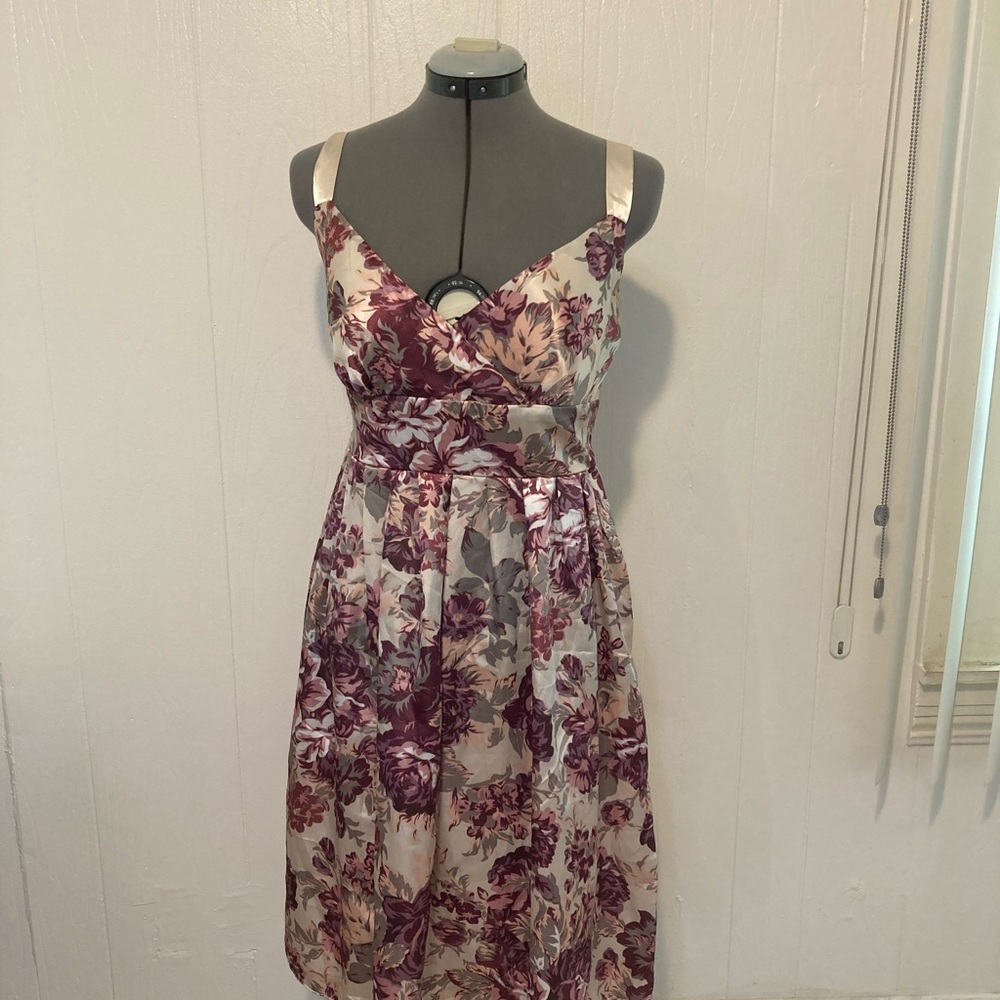 NWOT biyaycda floral straps pleated dress size 12